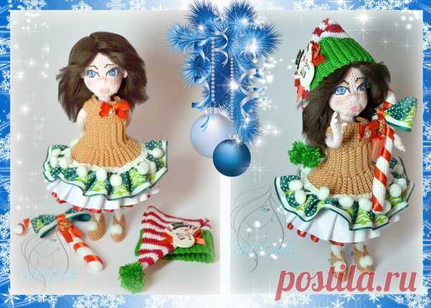 Куколка Новогодний гномик
Автор Наталья Васильева (Гудимова)
https://vk.com/amigurumiki_mimi
Описание в прикреплённом файле