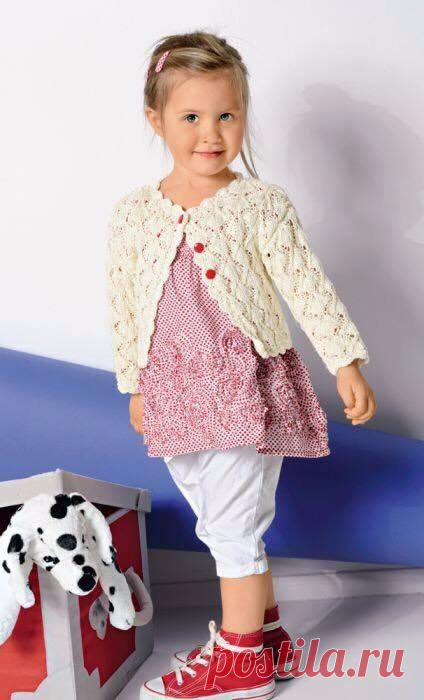 Ажурная кофточка для девочки