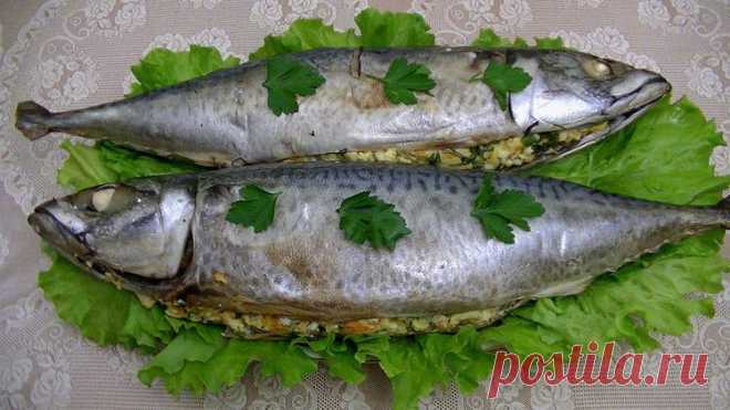Фаршированная сочная скумбрия в духовке - Простые рецепты Овкусе.ру
