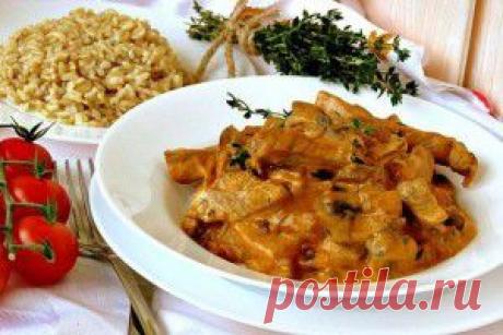 СВИНИНА ПО-СТРОГАНОВСКИ С ГРИБАМИ - &quot;Готовим вместе&quot; - olga.osipova.71@bk.ru - Почта Mail.Ru