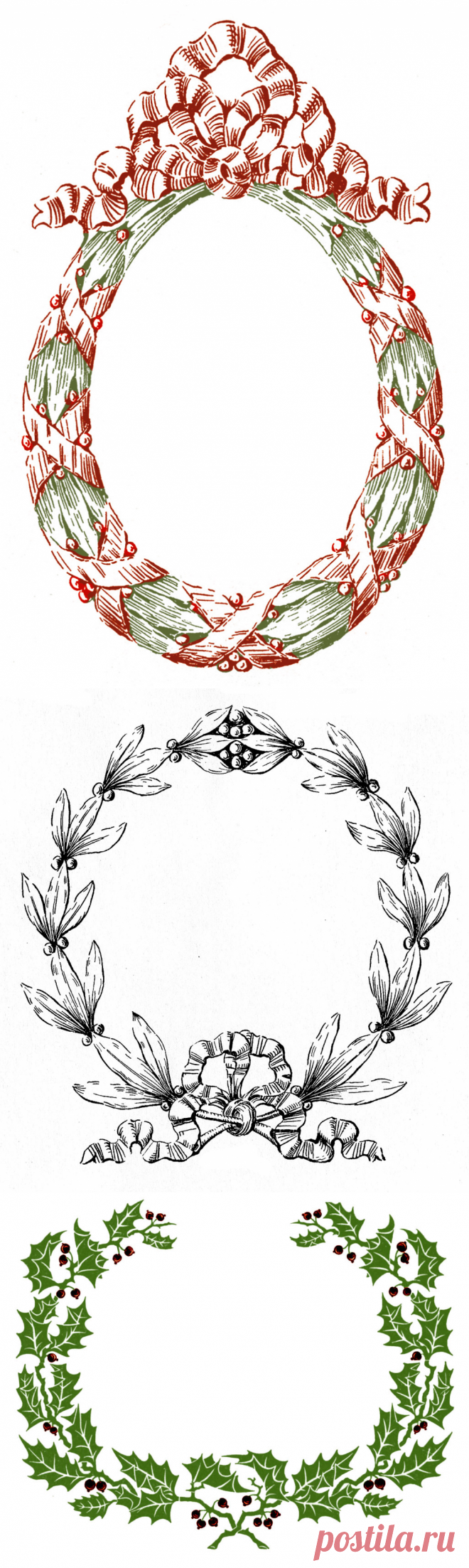 12 Рождественский Венок Кадр Изображения-Графика Фея