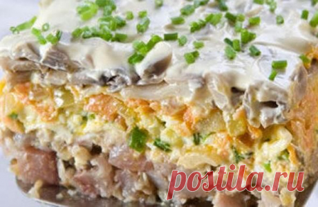 Очень вкусный салатик с селедкой | Самые вкусные кулинарные рецепты