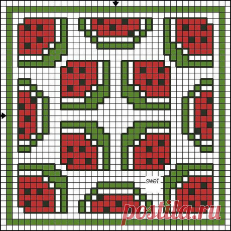 схема вышивки берлинго Долька арбуза - Поиск в Google