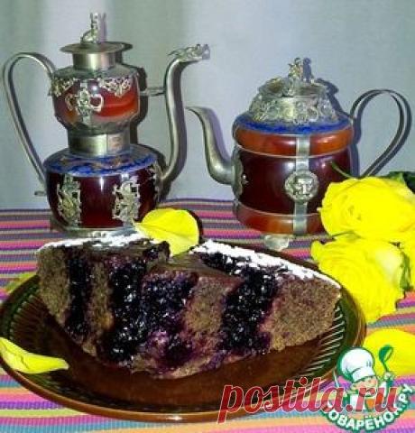 Постный кофейный пирог с черной смородиной - кулинарный рецепт