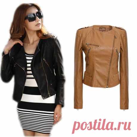 jacket outerwear Picture - More Detailed Picture about women summer dress 2014 fashion dresses women dress clothing PU Leather Jacket Lady CO00265 Picture in Leather &amp; Suede from TonTom Trading Co., Ltd. | Aliexpress.com | Alibaba Group