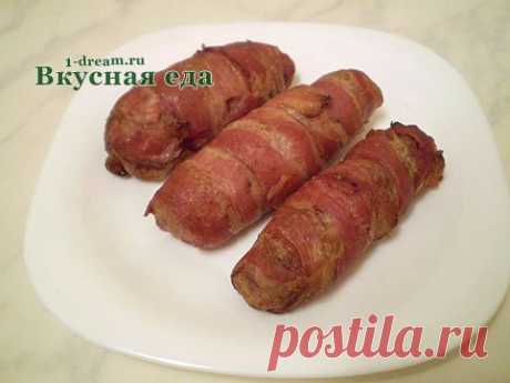 Свиные колбаски в беконе — вкусно, натурально и красиво!.
