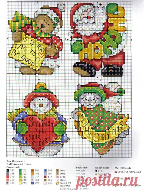 Ponto cruz - gráficos para o Natal!!!