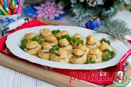 Профитроли с паштетом из куриной печени - кулинарный рецепт