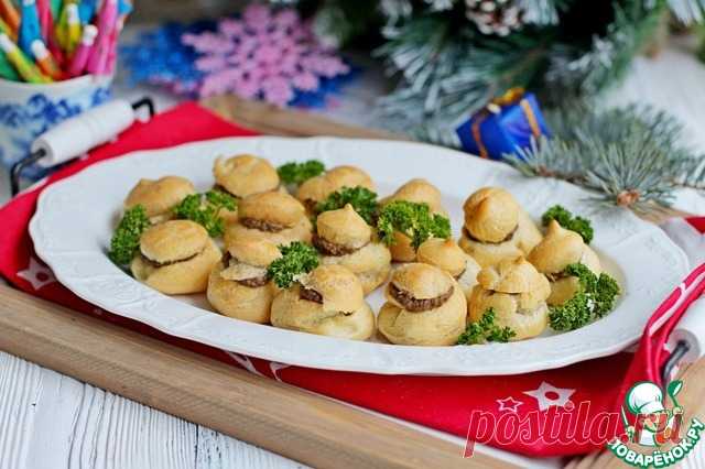 Профитроли с паштетом из куриной печени - кулинарный рецепт