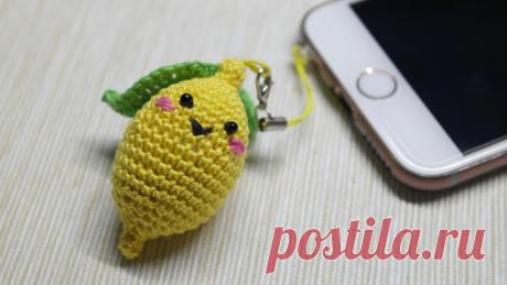 Вязаный брелок крючком амигуруми лимончик. | Повязули. Вязание крючком и вязание С2С. | Яндекс Дзен