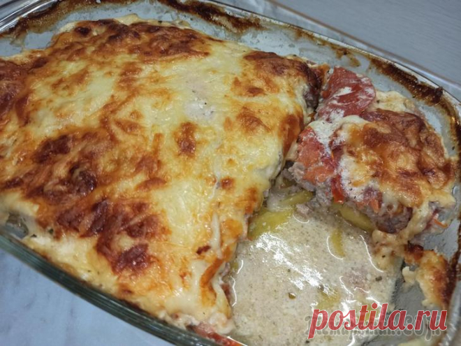 Картофель с фаршем в духовке. Вкусный обед или ужин! Всем привет! Предлагаю приготовить вкусный обед или ужин - картофельную запеканку с фаршем. Получается румяное, аппетитное, сочное и очень вкусное блюдо-картофель с фаршем в духовке.Ингредиенты : На ф...