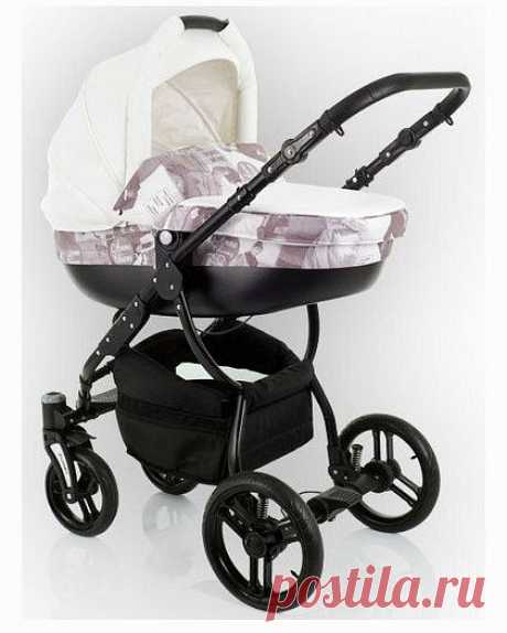 Коляска 2 в 1 Speedy V Light Ecco белая с принтом Lonex (Лонекс)