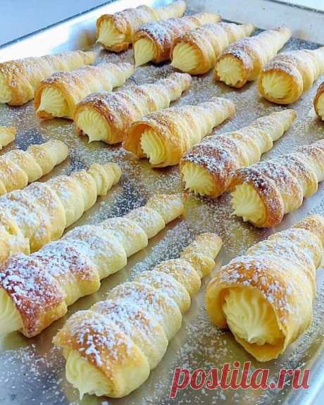 ВЕЛИКОЛЕПНЫЙ ДЕСЕРТ - ТРУБОЧКИ С КРЕМОМ