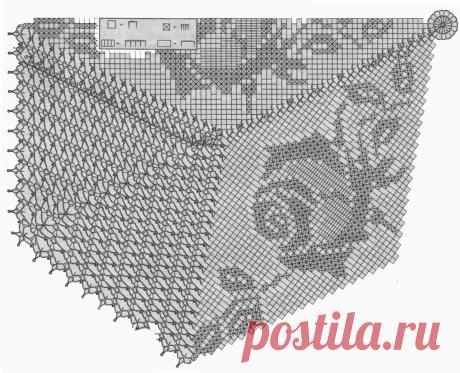 Скатерть с розами Скатерти Вязание для дома Uzelok.Biniko.com