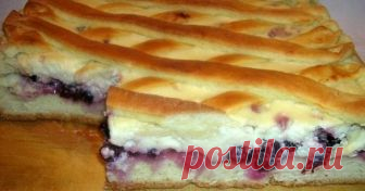 Дрожжевой пирог с ягодами 