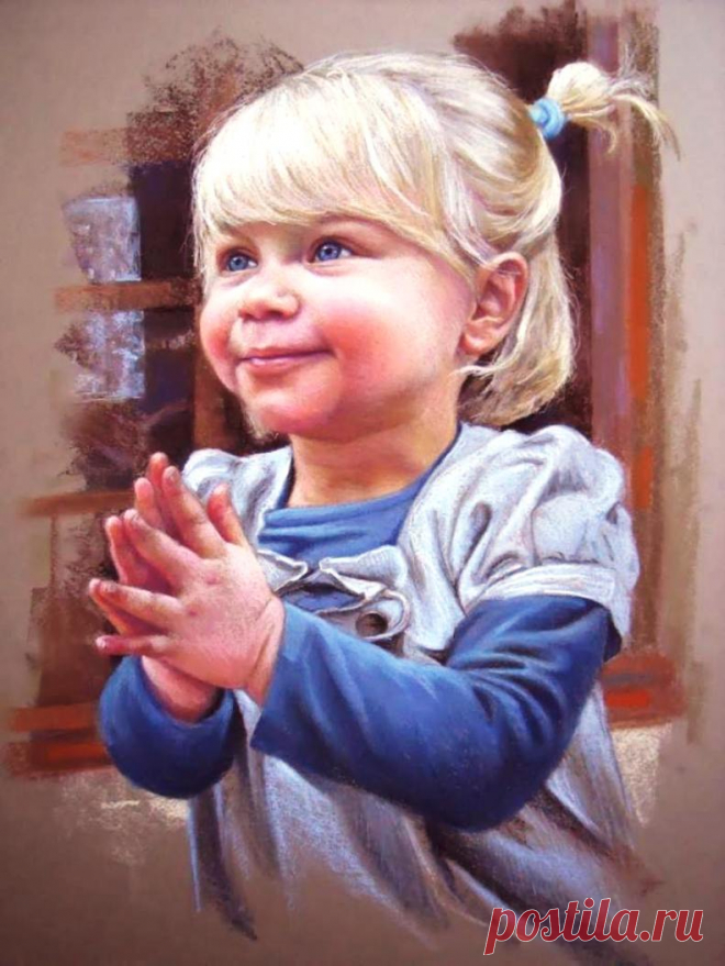 Улыбка малыша...Бельгийская художница Andre Bienfait