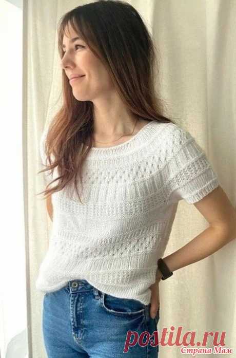 Футболка с круглой кокеткой Готовимся к весенне - летнему сезону.