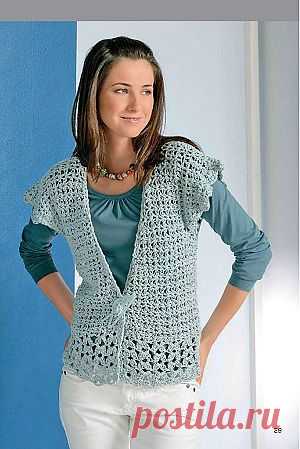 Нитка-клубок | Вязание модели и схемы | Жакет связанный поперёк