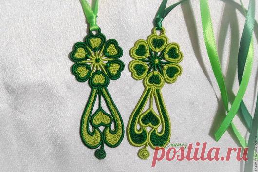 Купить Закладки для двоих набор Время Любить... книжная закладка - вышитая закладка, закладка для книг