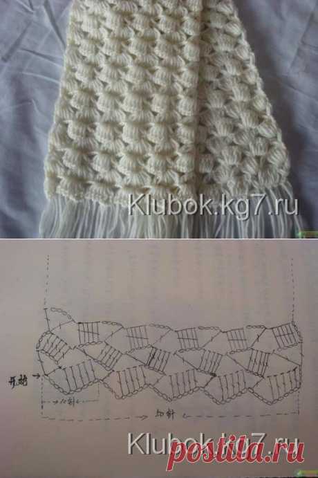 Белый шарфик | Клубок