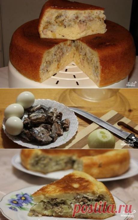 Рыбный пирог в мультиварке - пошаговый кулинарный рецепт на Повар.ру