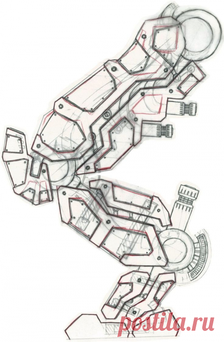 Нога робота 2! Автор: MF-Mitch на DeviantArt.
Robot Legs 2! by MF-Mitch on DeviantArt.