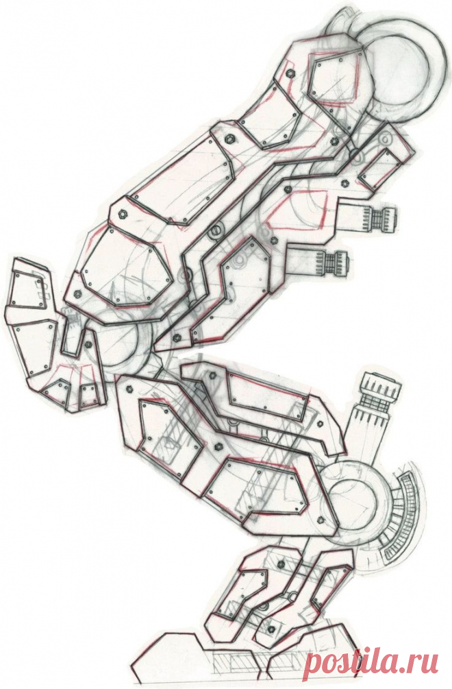 Нога робота 2! Автор: MF-Mitch на DeviantArt.
Robot Legs 2! by MF-Mitch on DeviantArt.