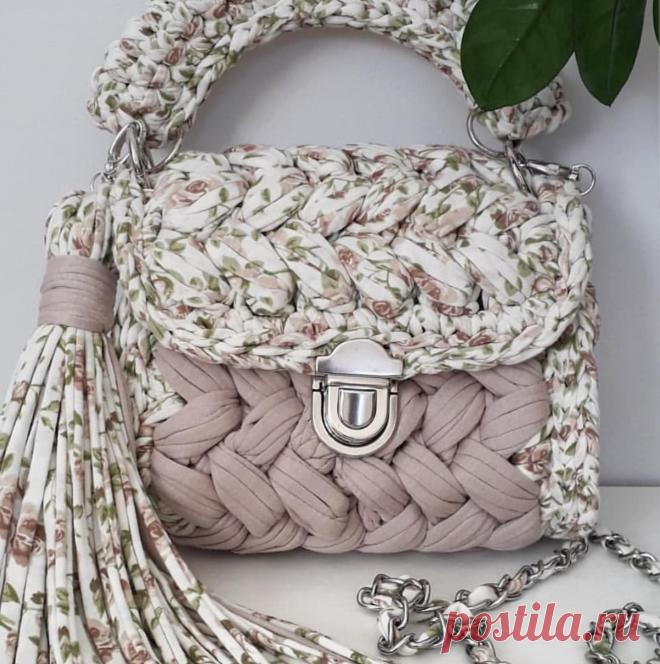 Как связать сумочку зефирку