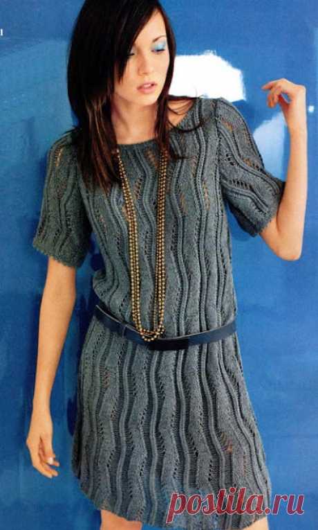 Рельефное платье "Антрацит"