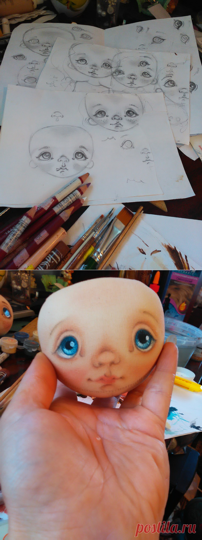 Роспись лица текстильной куклы: 1000 и первый способ - Ярмарка Мастеров - ручная работа, handmade