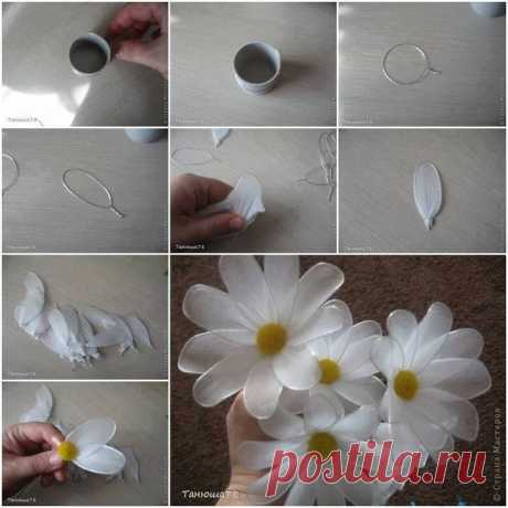 Делаем цветы из капрона — Сделай сам, идеи для творчества - DIY Ideas