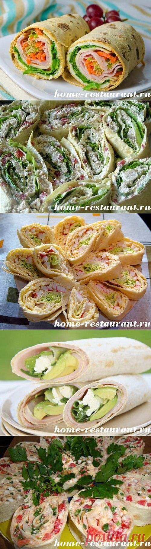Рулет из лаваша: самые вкусные рецепты с фото | Домашний Ресторан