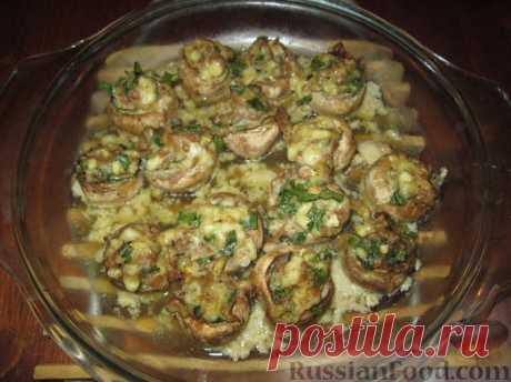 Рецепт: Шампиньоны фаршированные запеченные (№ 2) на RussianFood.com
