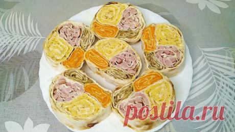 Так из лаваша мало кто готовит! Обалденная закуска "Мозайка" на праздничный стол! | Ольга Лунгу | Яндекс Дзен