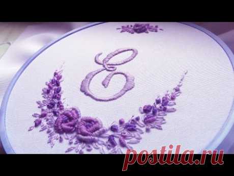 МОНОГРАММА   HAND EMBROIDERY : MONOGRAM - YouTube