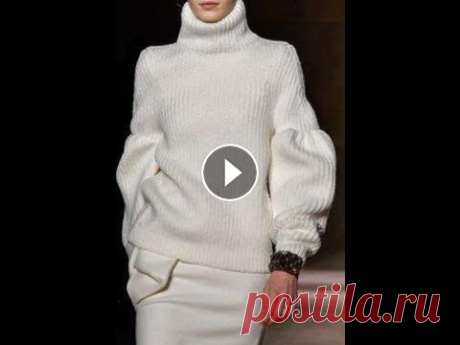 Женский Белый Свитер Спицами - 2019 / Women's White Knitting Sweater / Weißer Strickpullover Женский Белый Свитер Спицами - 2019 / Women's White Knitting Sweater / Weißer Strickpullover...