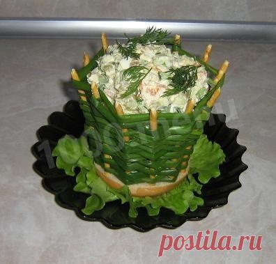 ЛУКОВЫЕ КОРЗИНКИ С НАЧИНКОЙ САЛАТОМ.