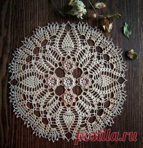 Салфетка крючком. Crochet Doily