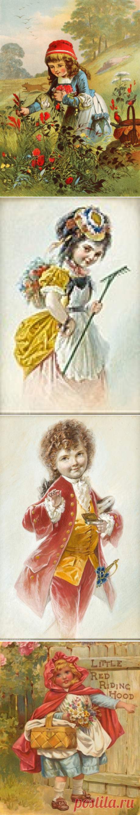 Немецкий художник и иллюстратор Carl Offterdinger (German,1829-1889) и сказка Братьев Гримм "Красная шапочка."