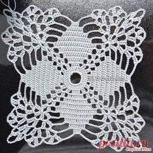 Большой квадратный мотив для скатерти 