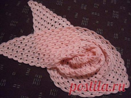 Вязание: шаль "Золотая рыбка"