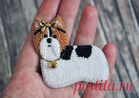 Брошки из бисера