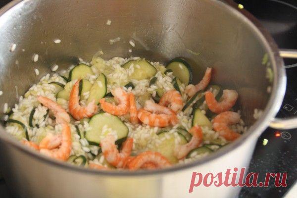 Так Просто!      Ризотто с креветками и цукини