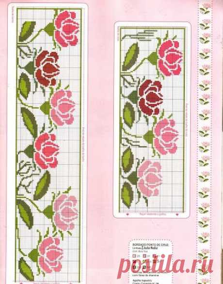 Izšūšana Soli pa solim: Cross stitch - Ziedi