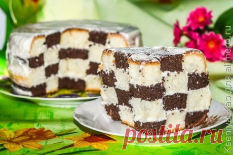 Шахматный торт в мультиварке