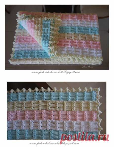Irish crochet &amp;: Детский плед &quot;Николь&quot; крючком от Sônia Maria. МК