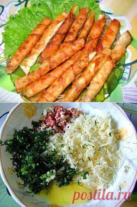 Закусочные рулетики из армянского лаваша