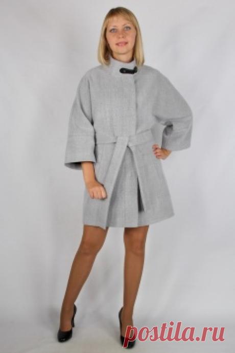 Купить пальто демисезонное твид серый