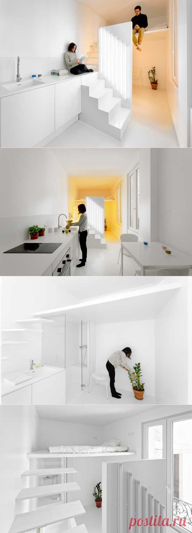 Жилая студия площадью 20 квадратов в Париже