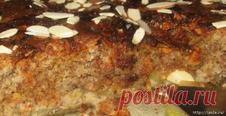 Миндально-яблочный пирог без муки